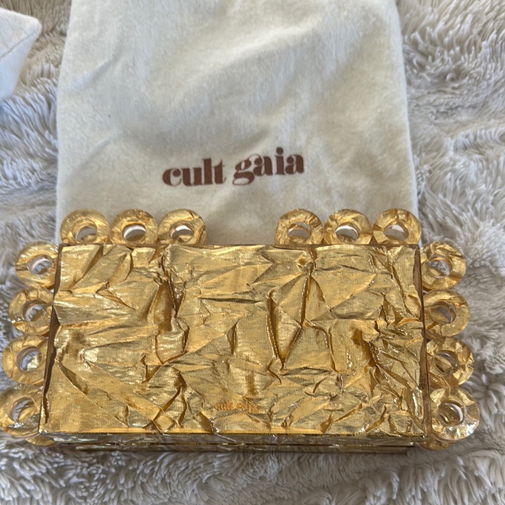 Cult Gaia Gold Clutch Bag